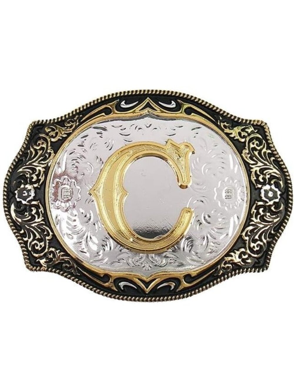unisex C Imported Cowboy Rodeo Gold Initial Letter Belt Buckle